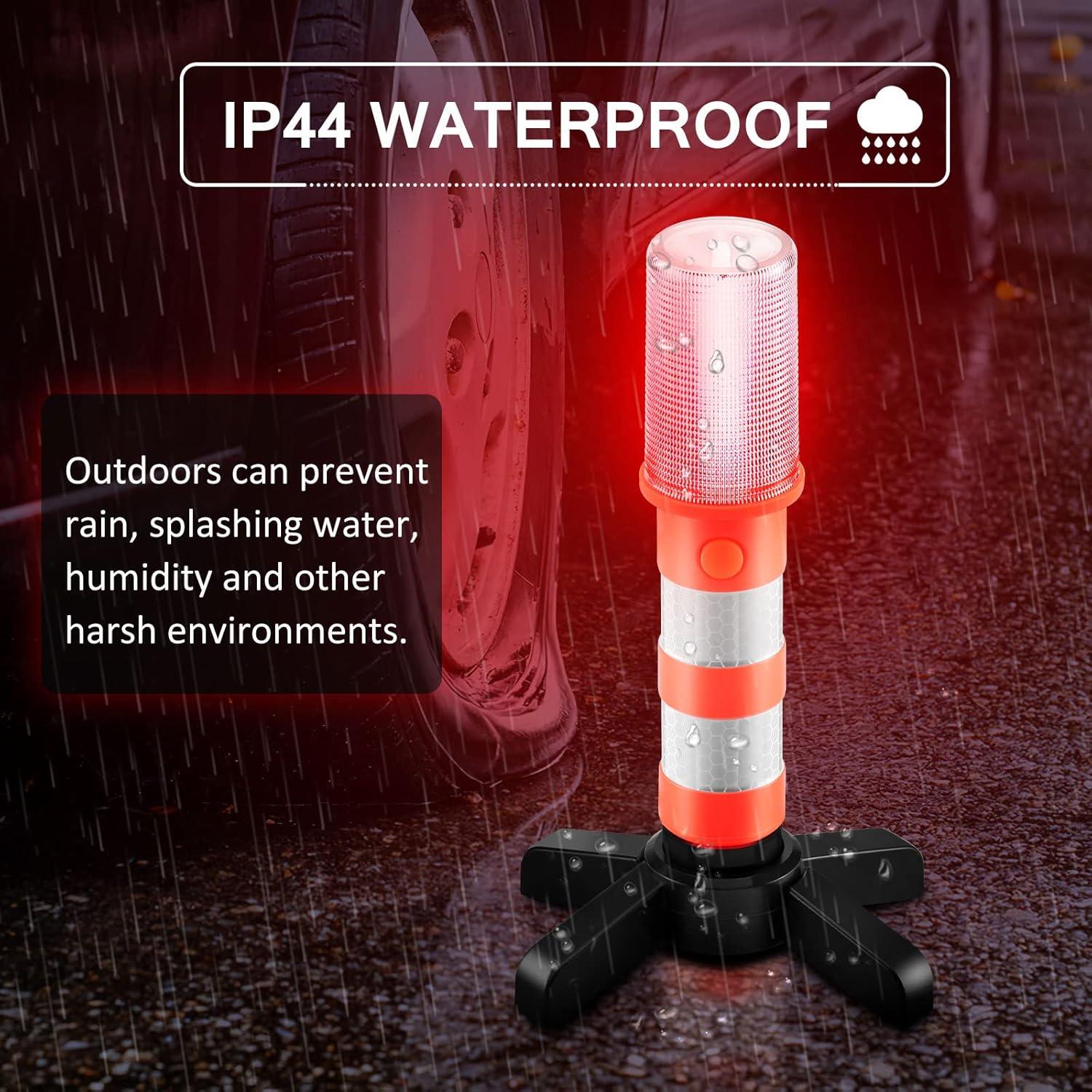 Kit de Bengalas LED de Emergencia OurLeeme, 2 Juegos, Naranja