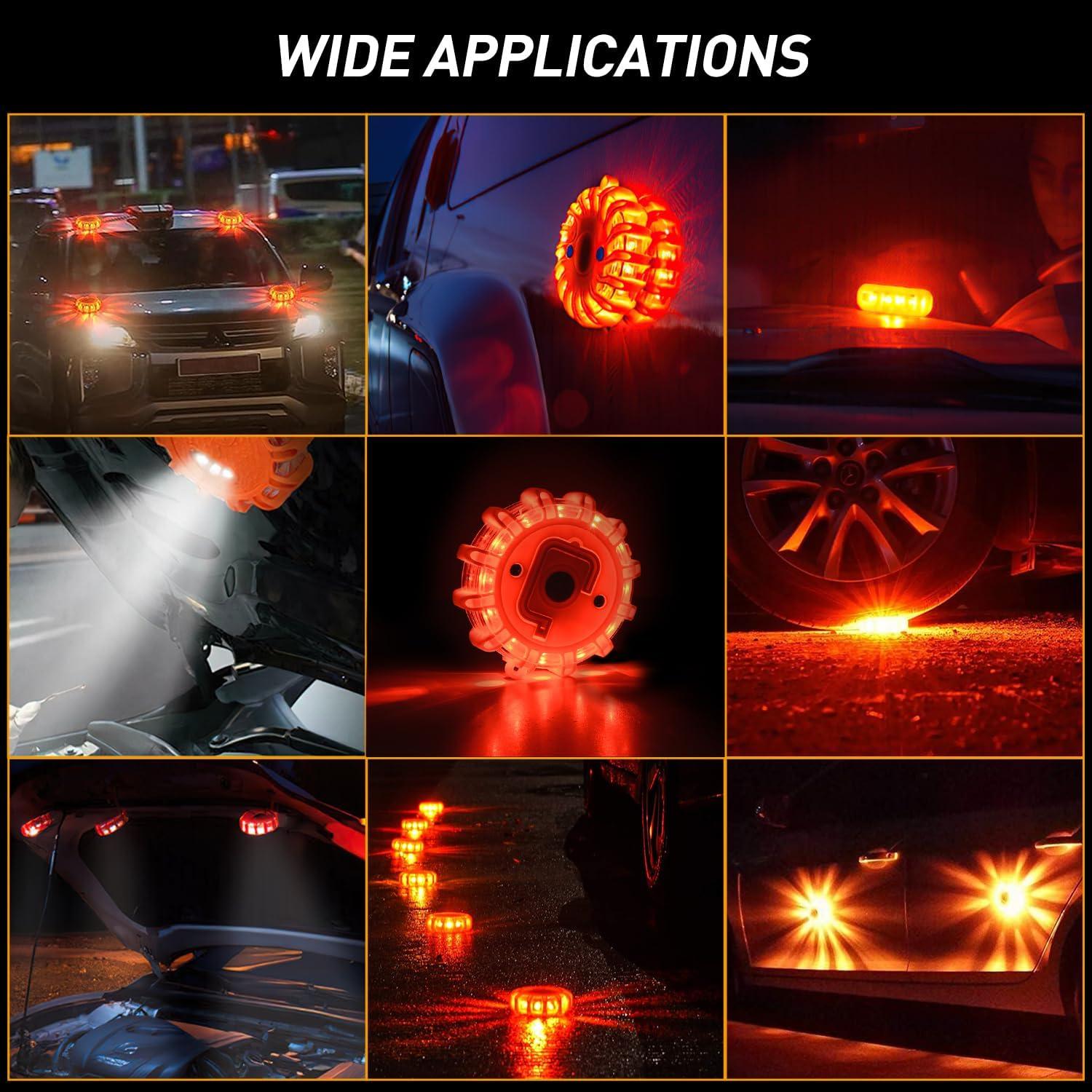 Luces de Emergencia LED Nilight 6 Pcs con Modos SOS y Base Magnética