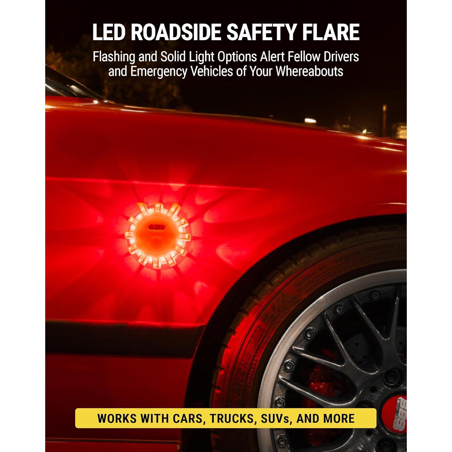 Bengalas LED de Emergencia Scosche ScoFlare - 2 Piezas, Recargables