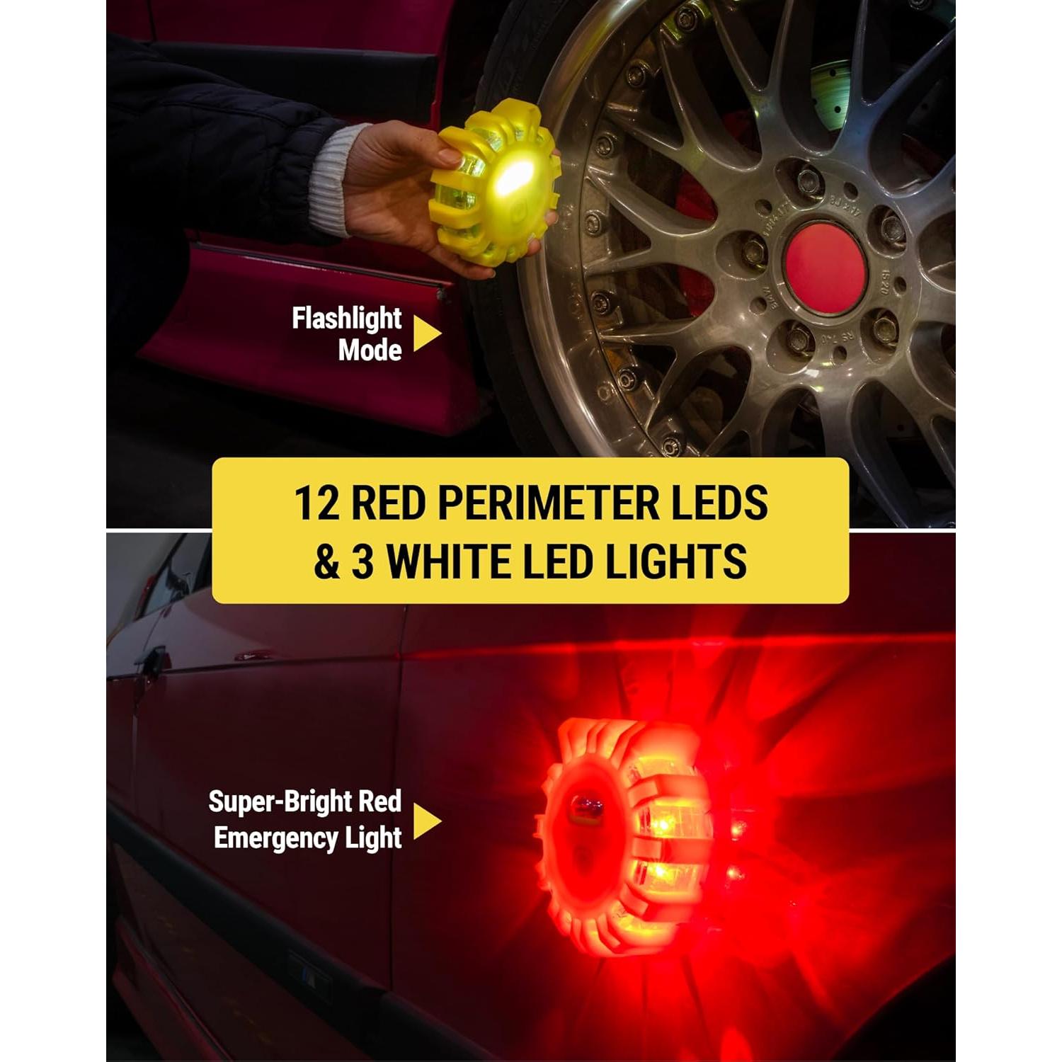 Bengalas LED de Emergencia Scosche ScoFlare - 2 Piezas, Recargables