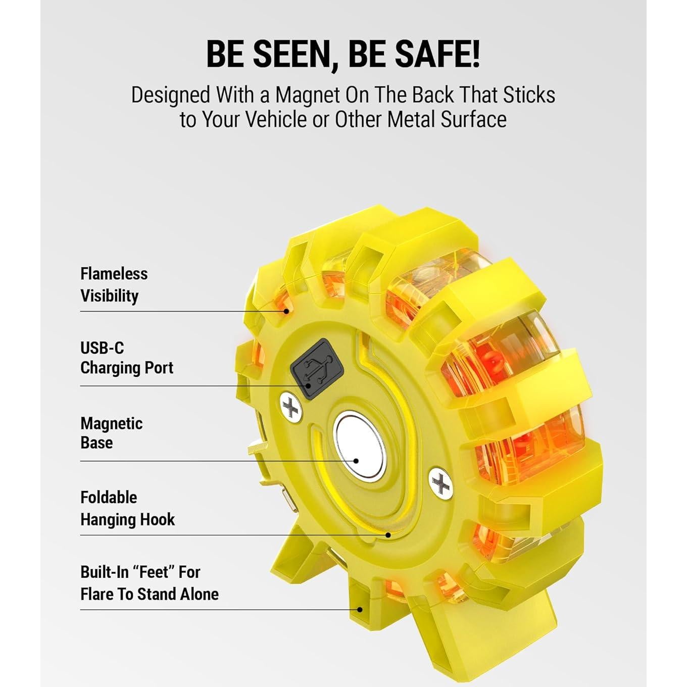 Bengalas LED de Emergencia Scosche ScoFlare - 2 Piezas, Recargables