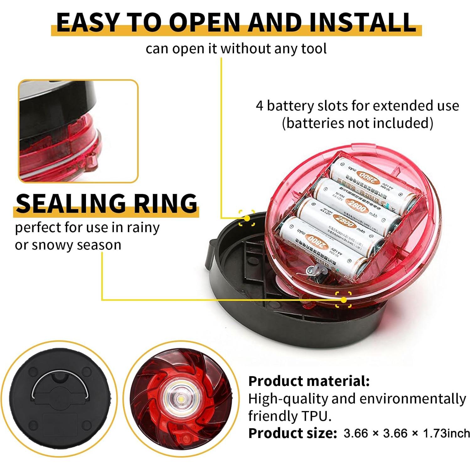 Baliza LED de Emergencia Tumecos con Base Magnética 10x10cm