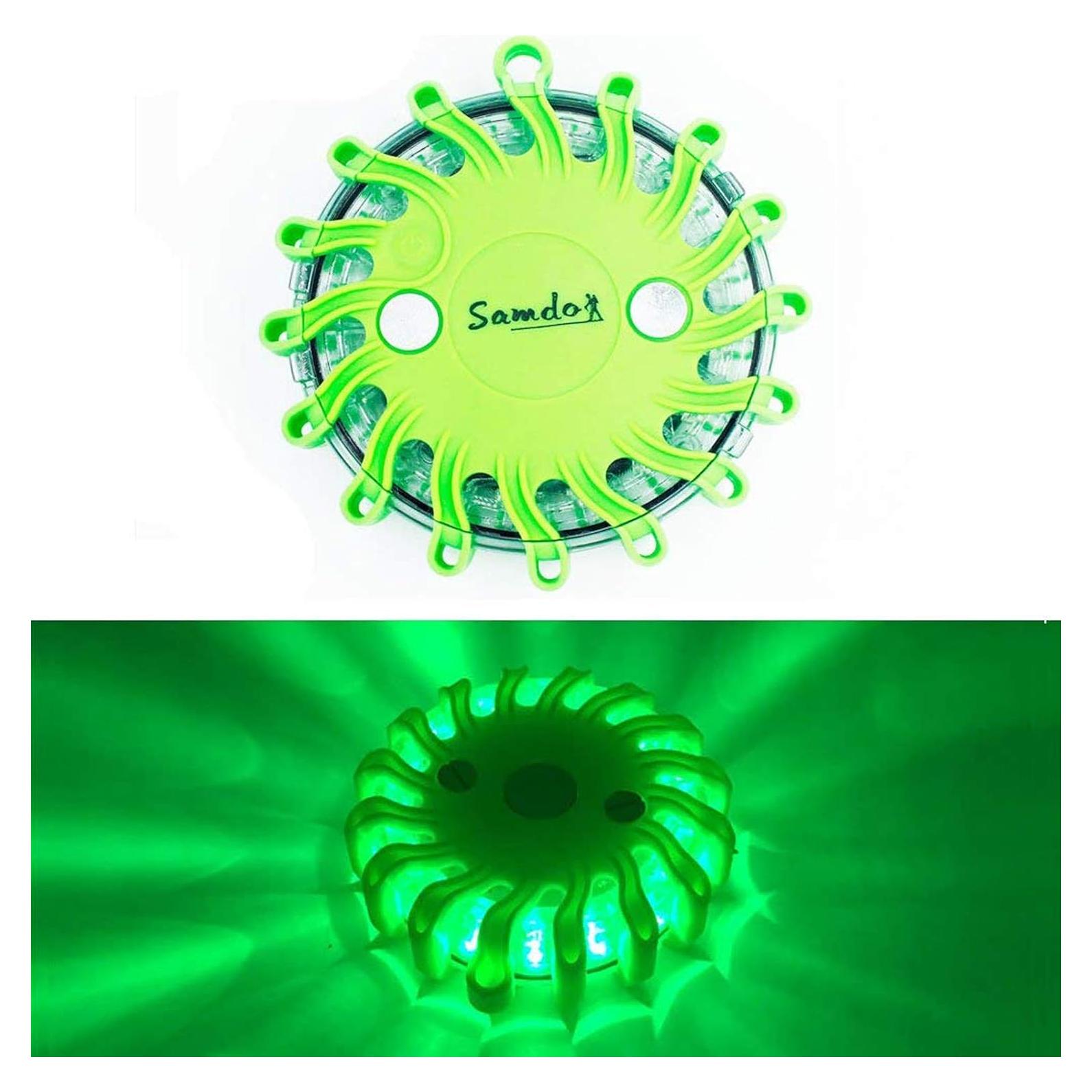 Lámpara de Beacon Magnética Impermeable SAMDO Verde 9 Patrones