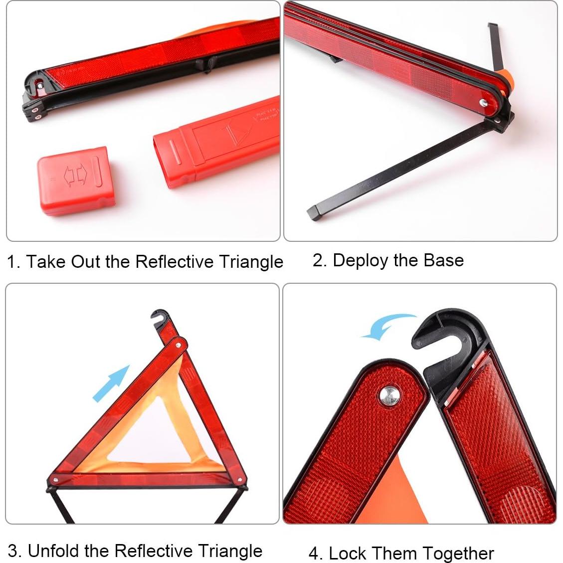 Kit de Emergencia para Automóviles XOOL - Triángulos y Chalecos