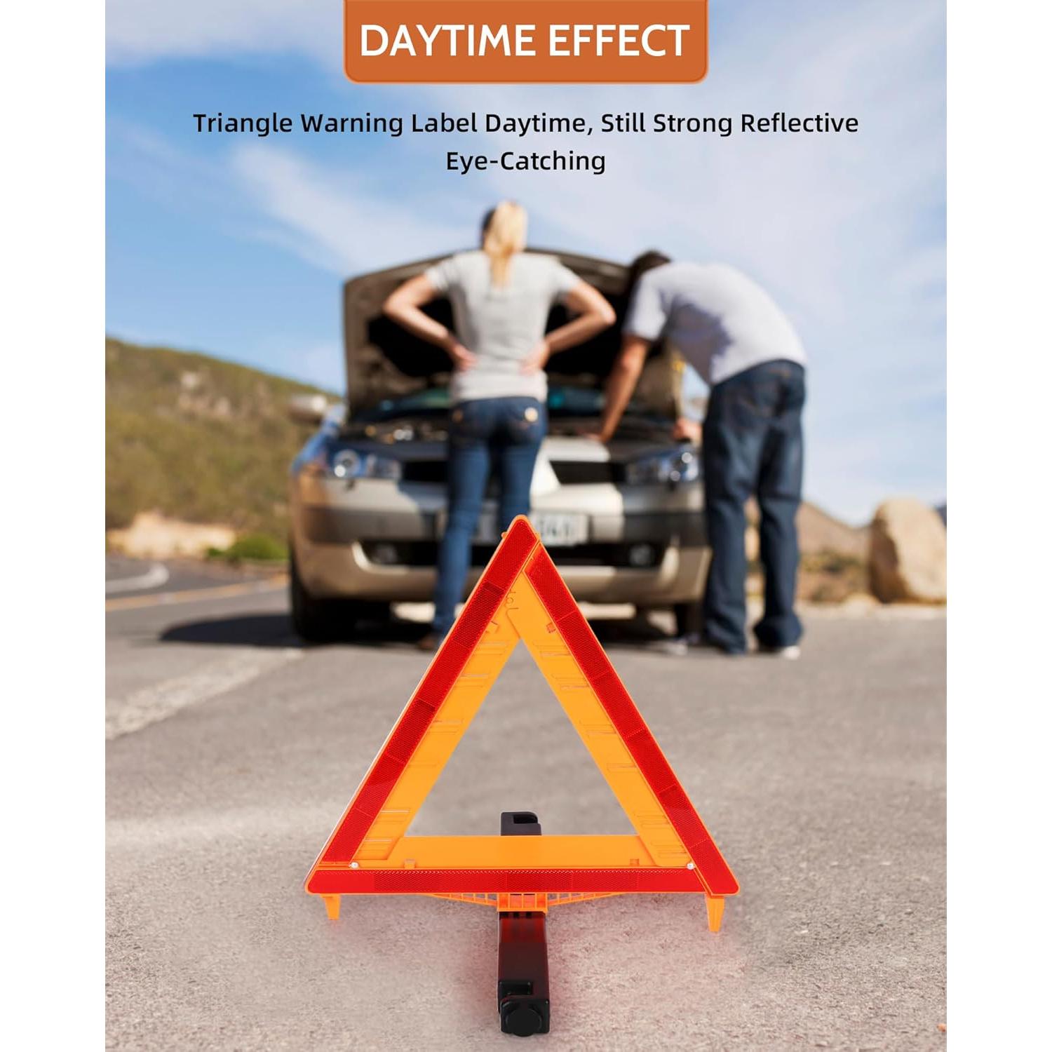 Triángulos de Seguridad Noone x3 Reflectantes Plegables 43cm