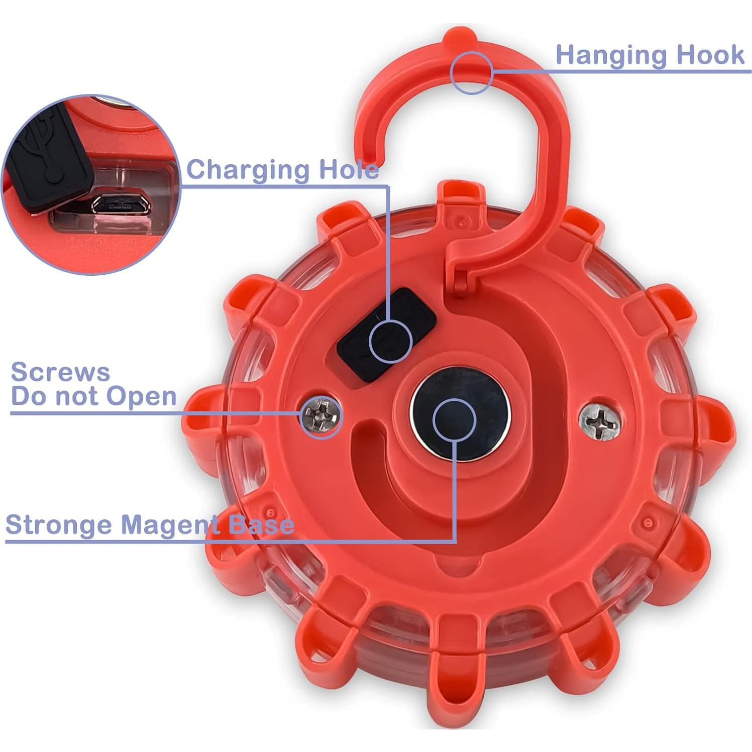 Bengalas LED recargables TEAHOOR - Kit de 4 luces de emergencia
