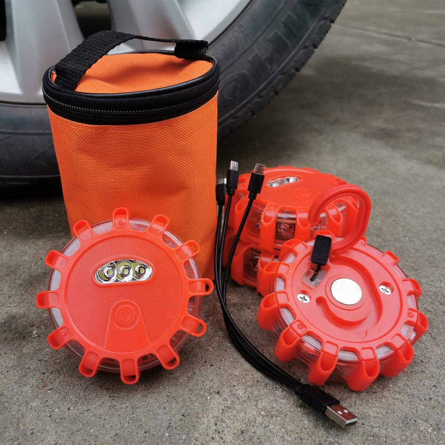 Bengalas LED recargables TEAHOOR - Kit de 4 luces de emergencia