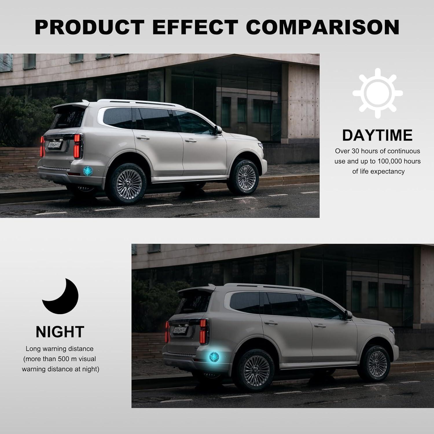 Luces de Advertencia LED DXNQ con Base Magnética Azul