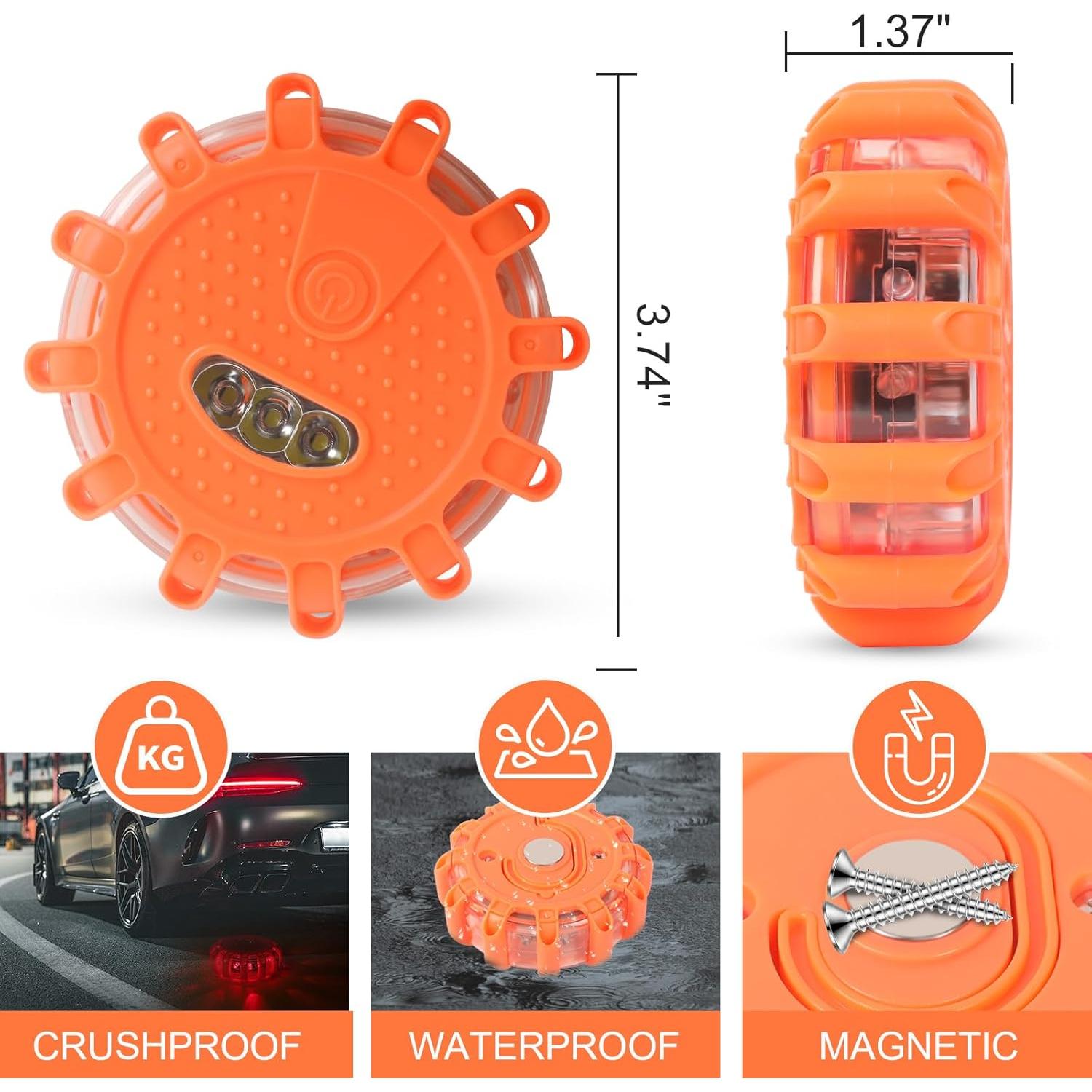 Paquete de 3 luces de emergencia LED Yinaolan - 9 modos