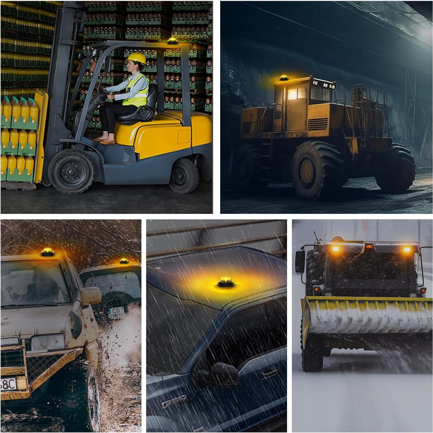 Paquete de 4 Balizas LED de Emergencia GT-Lite Amarillas