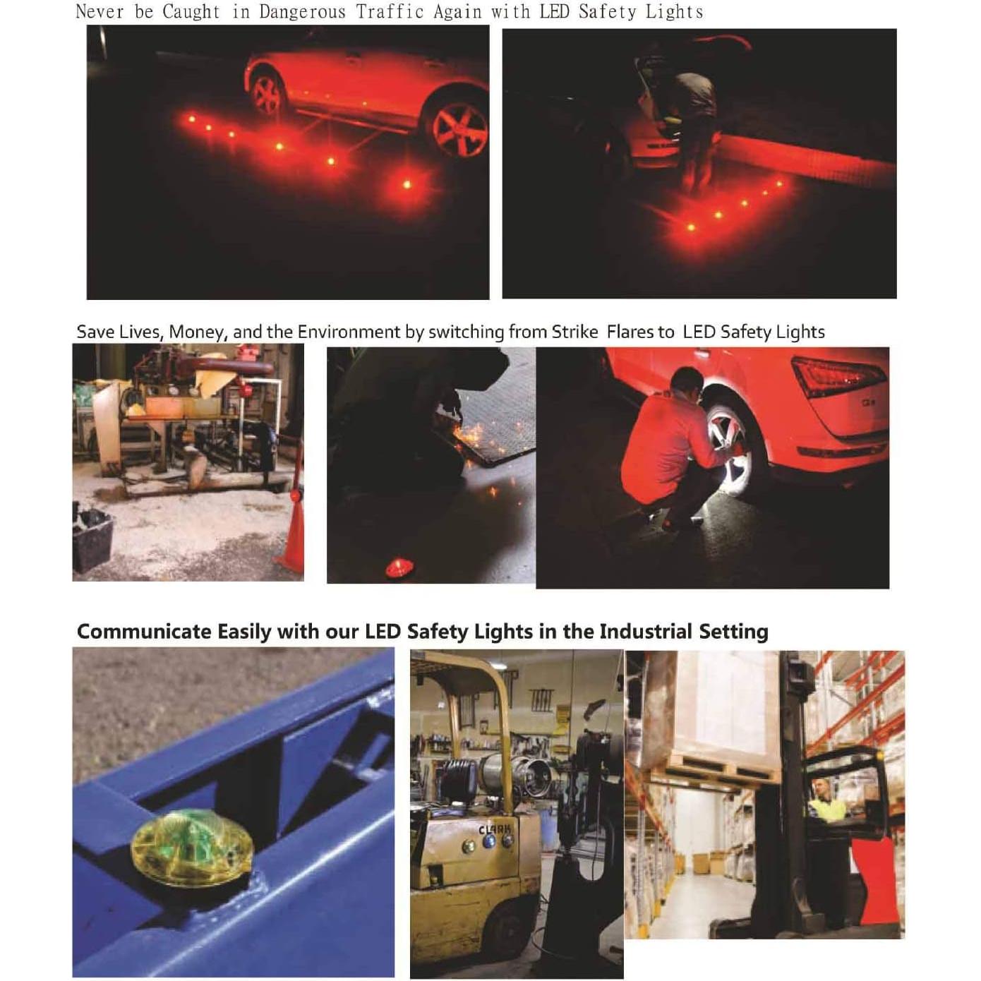 Luces de Advertencia LED MIUHIU JS-005 Impermeables Rojo