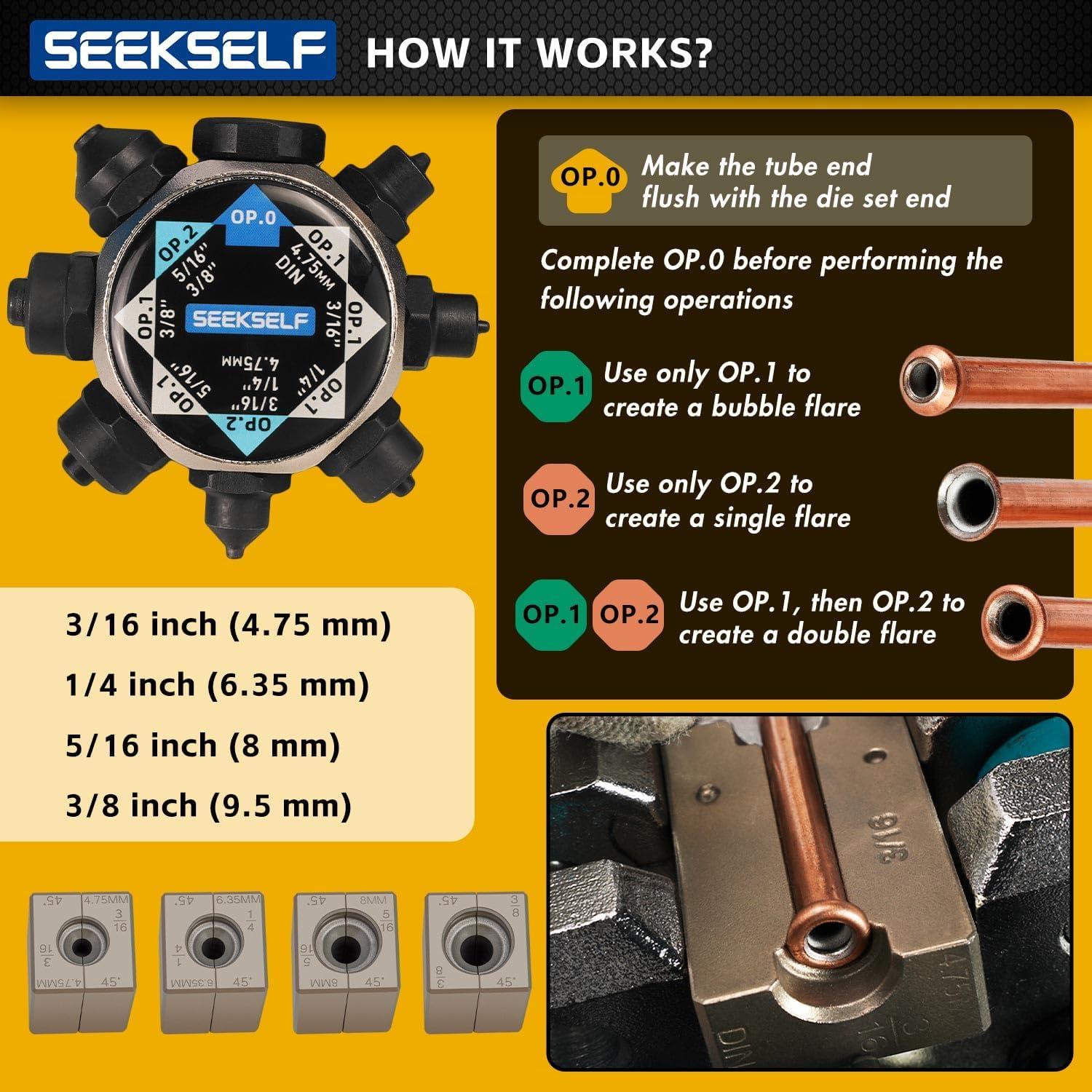 Kit de Herramienta de Abocardado de Freno SEEKSELF 4 Matrices
