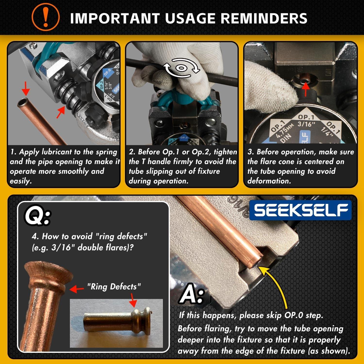 Kit de Herramienta de Abocardado de Freno SEEKSELF 4 Matrices