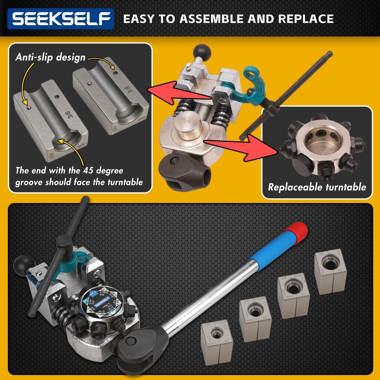 Kit de Herramienta de Abocardado de Freno SEEKSELF 4 Matrices