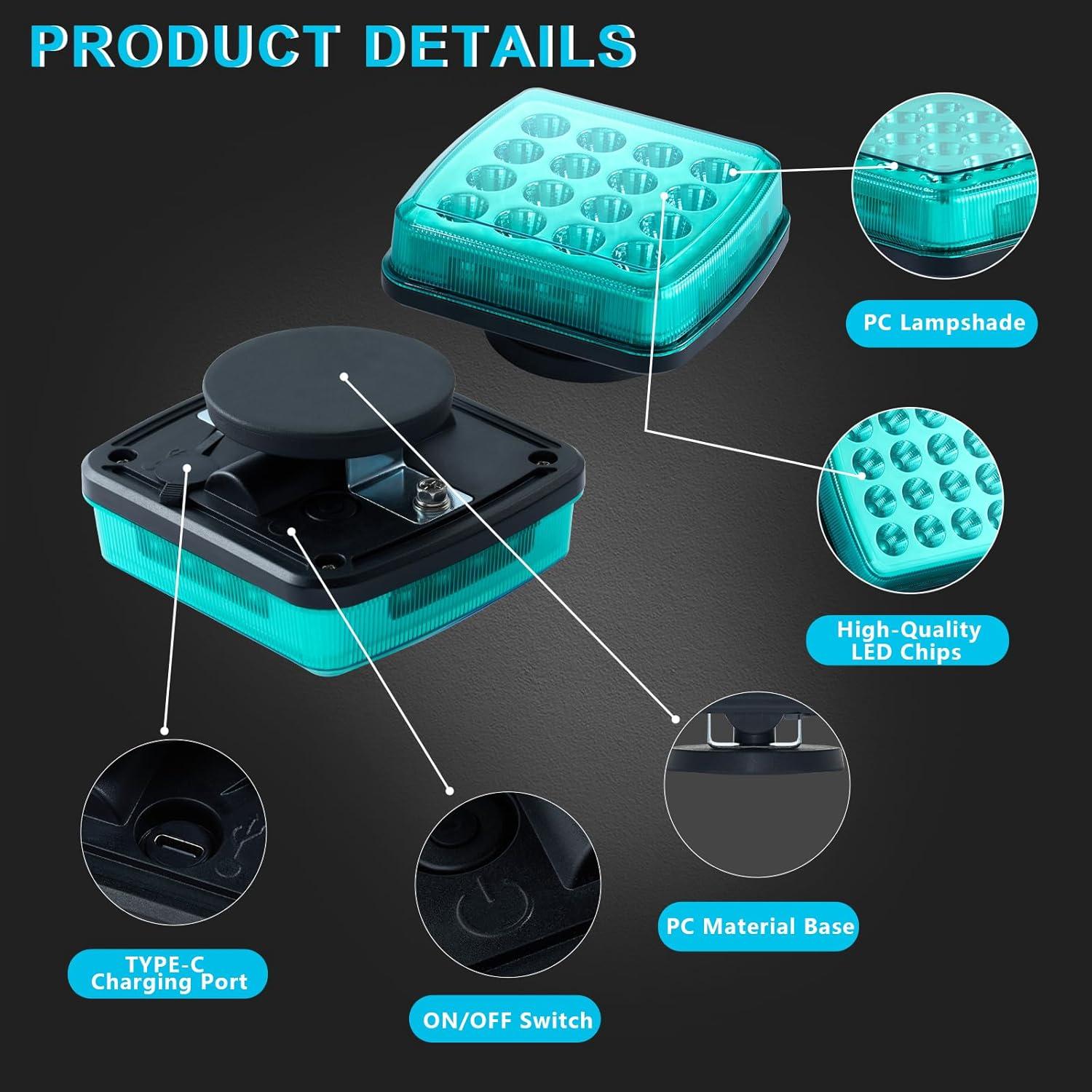 Flares LED Inalámbricos Markstor MST-06A para Emergencias