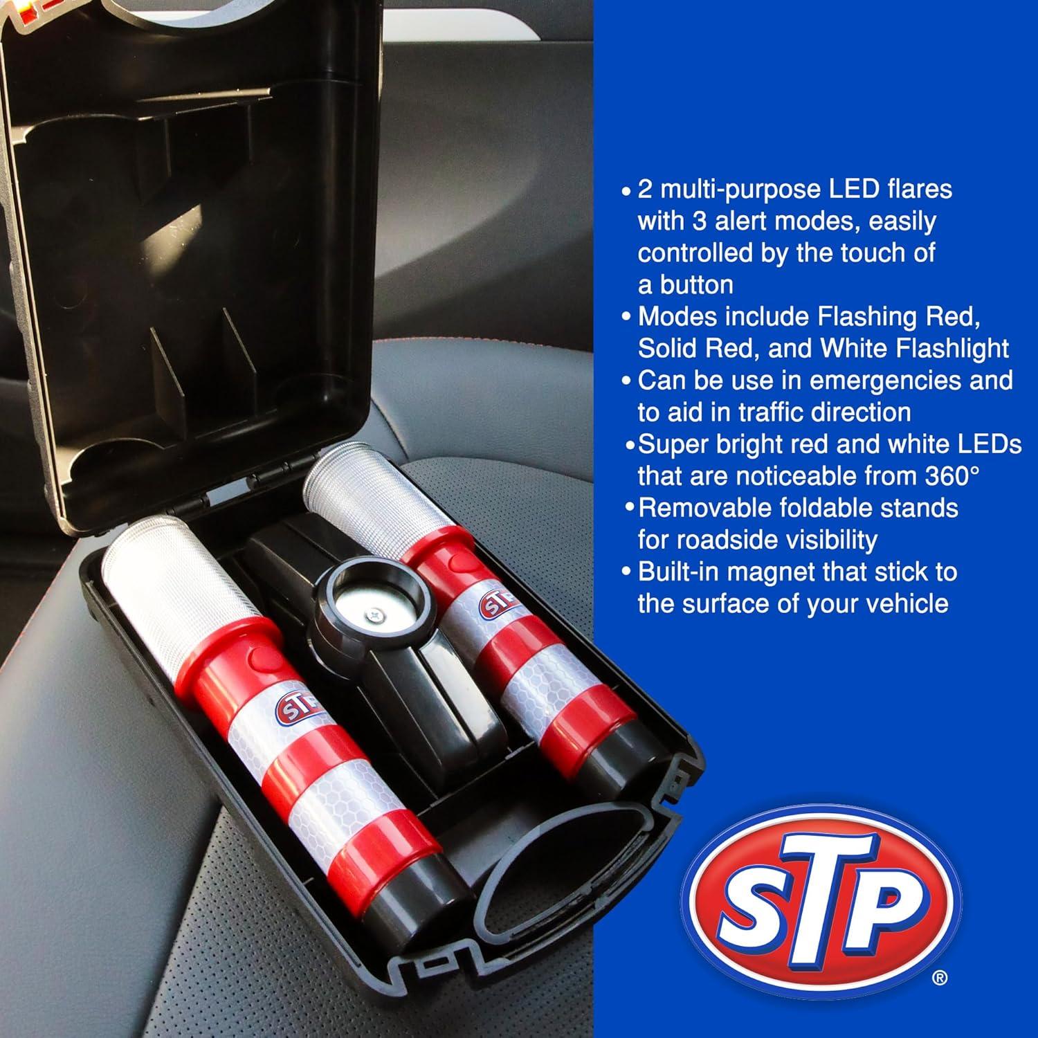 Kit de Seguridad Vehicular STP con Flares LED y Cables de Arranque