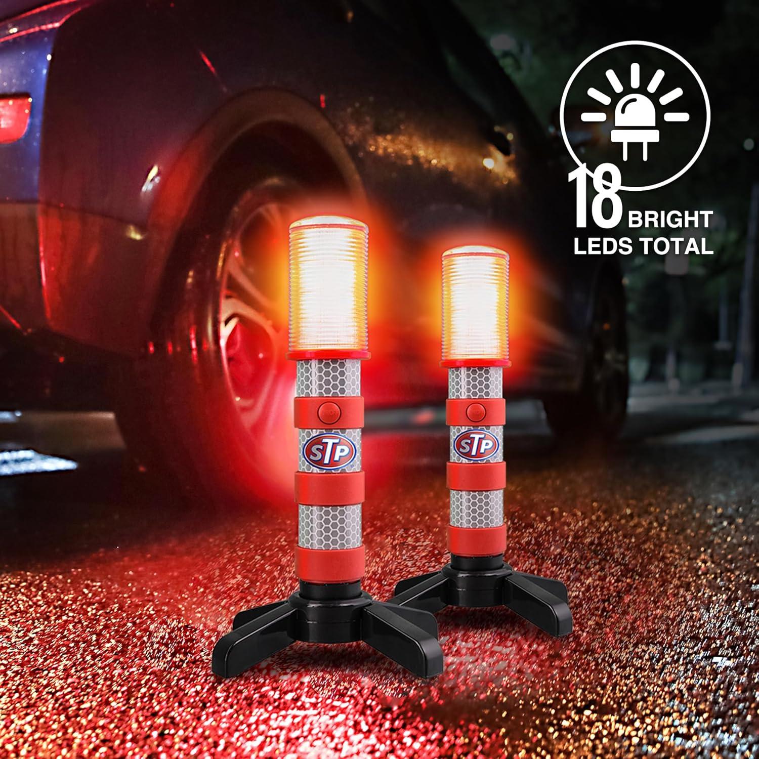 Kit de Seguridad Vehicular STP con Flares LED y Cables de Arranque
