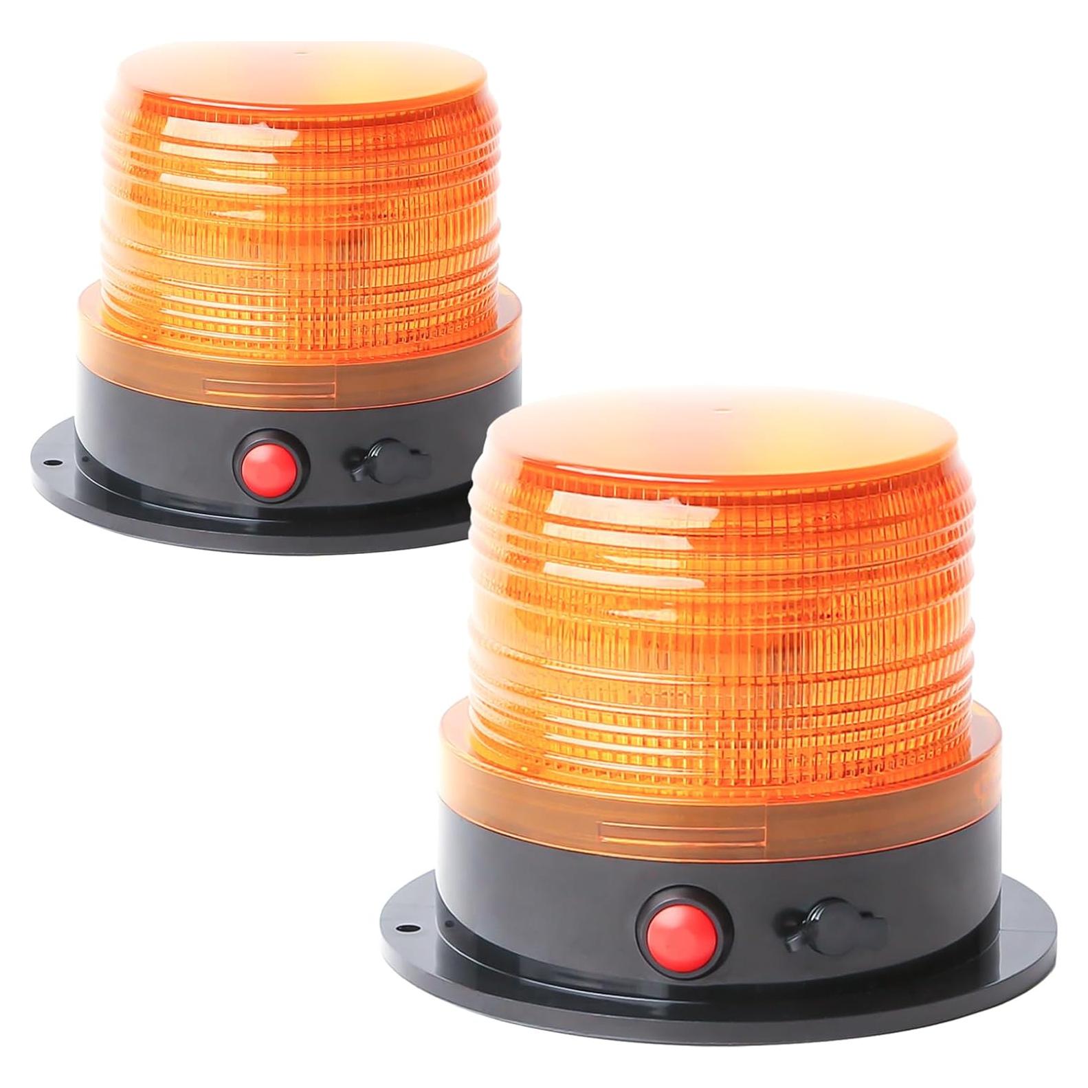 Luz de Advertencia Ámbar BooYu BY013 con Base Magnética 2 Pcs