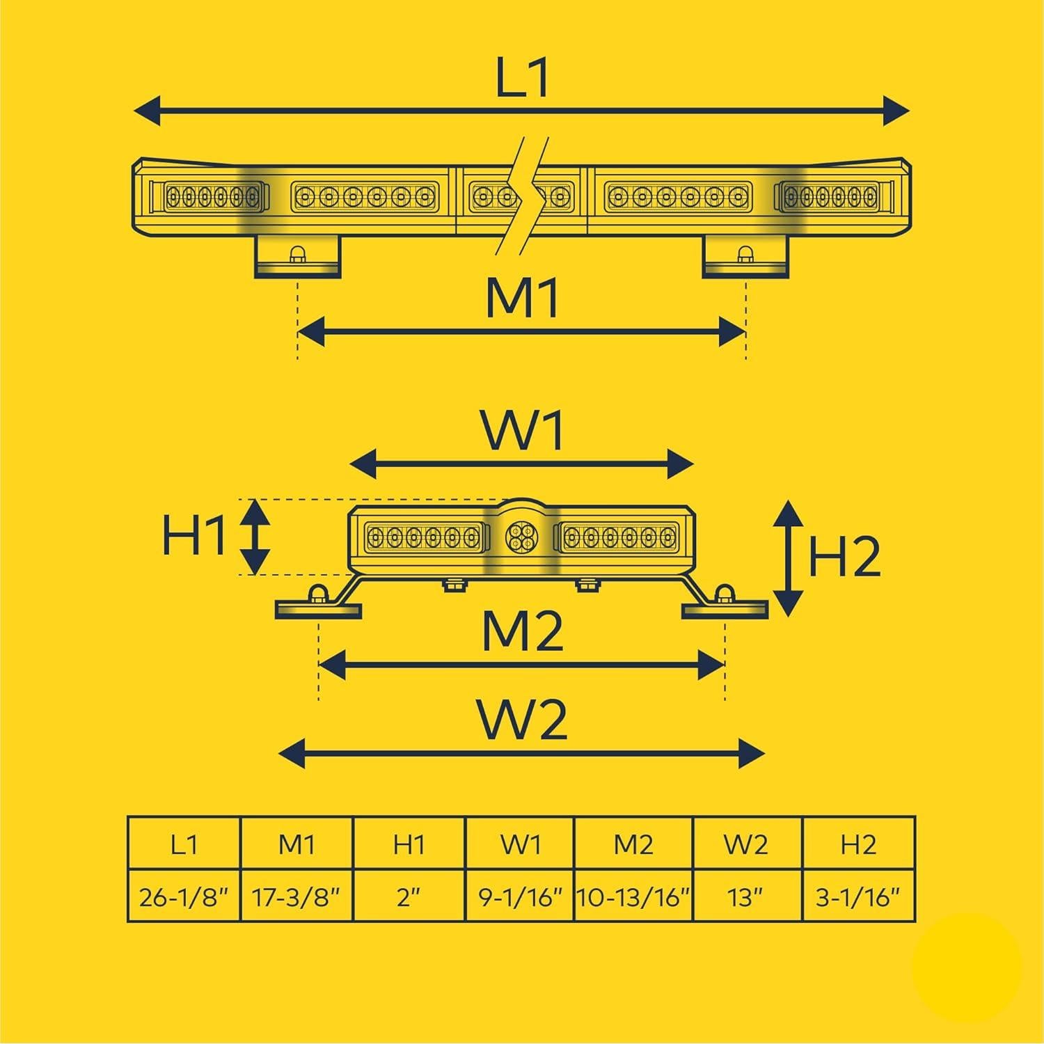 Barra de Luz Estroboscópica LED LAMPHUS 66 cm Morada 80W