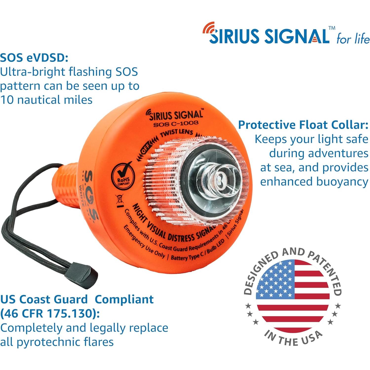 Señal de Emergencia LED SOS Sirius Signal C-1003 - 60 Horas