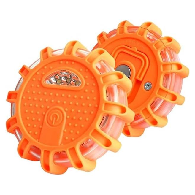 Paquete de 2 Discos de Señalización de Seguridad LinaLife Ámbar