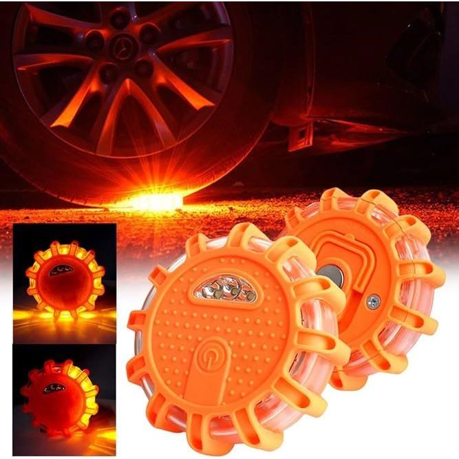 Paquete de 2 Discos de Señalización de Seguridad LinaLife Ámbar