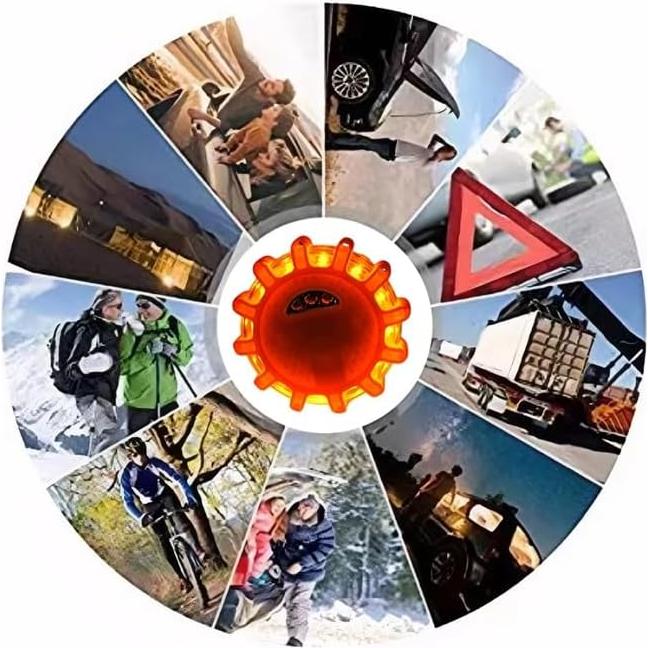 Paquete de 2 Discos de Señalización de Seguridad LinaLife Ámbar