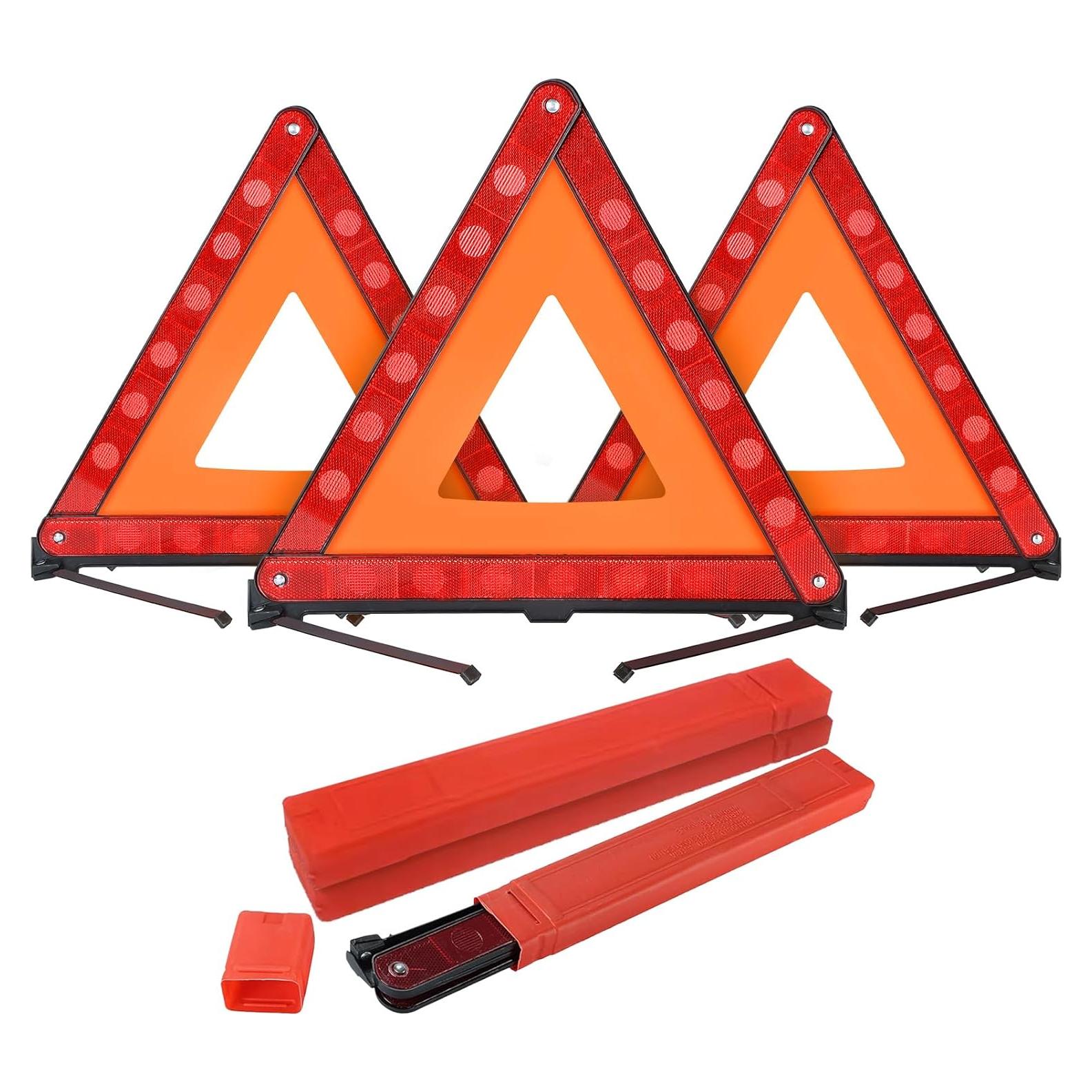 Kit de Emergencia Triángulos de Advertencia FLK Tech - 3 Piezas
