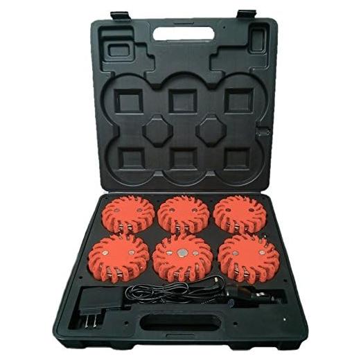 Caja de 6 Luces LED Recargables ESafety RPF16LM6 Rojo