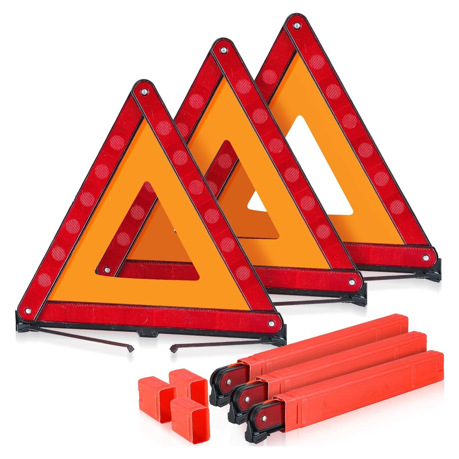 Triángulos de Advertencia de Emergencia MAOPINER - 3 Piezas 43 cm