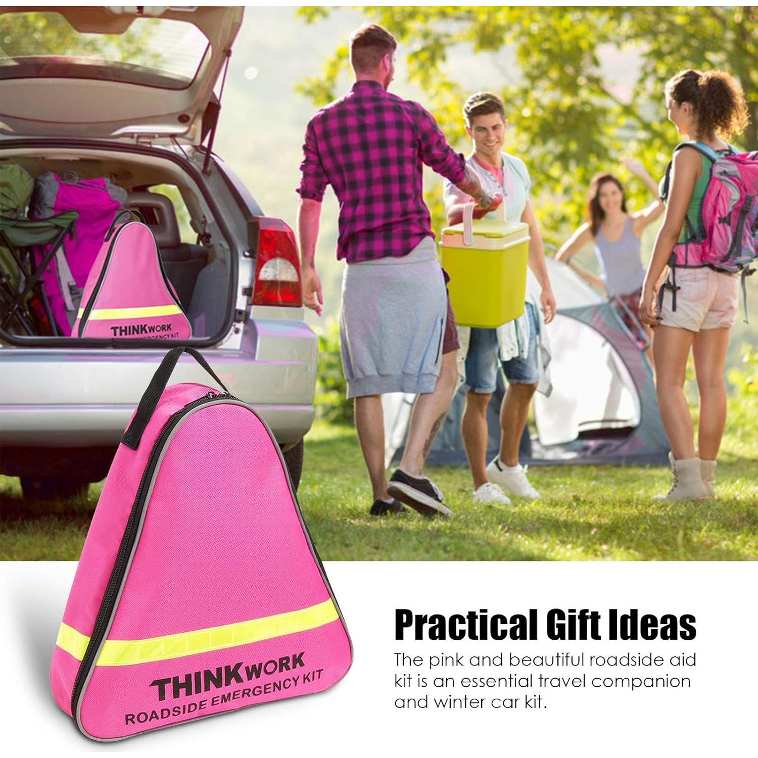 Kit de Emergencia para Automóviles Thinkwork Rosa 10 Piezas