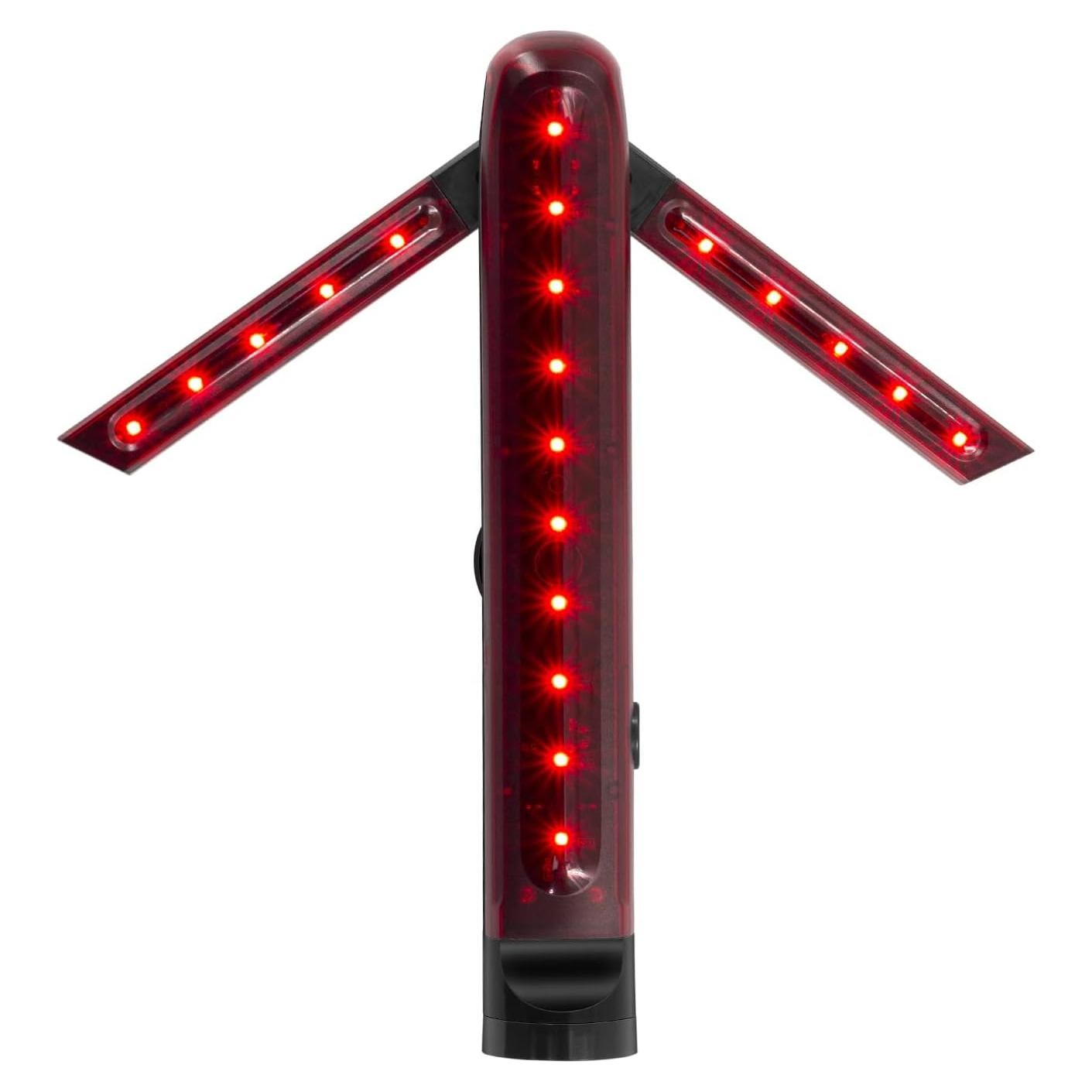 Bastón de tráfico BBMI con luz LED roja y base magnética