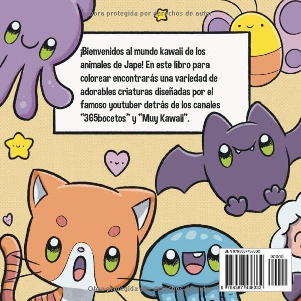 Libro de colorear kawaii: Animales kawaii (libro de colorear kawaii Muy Kawaii) (Spanish Edition)
