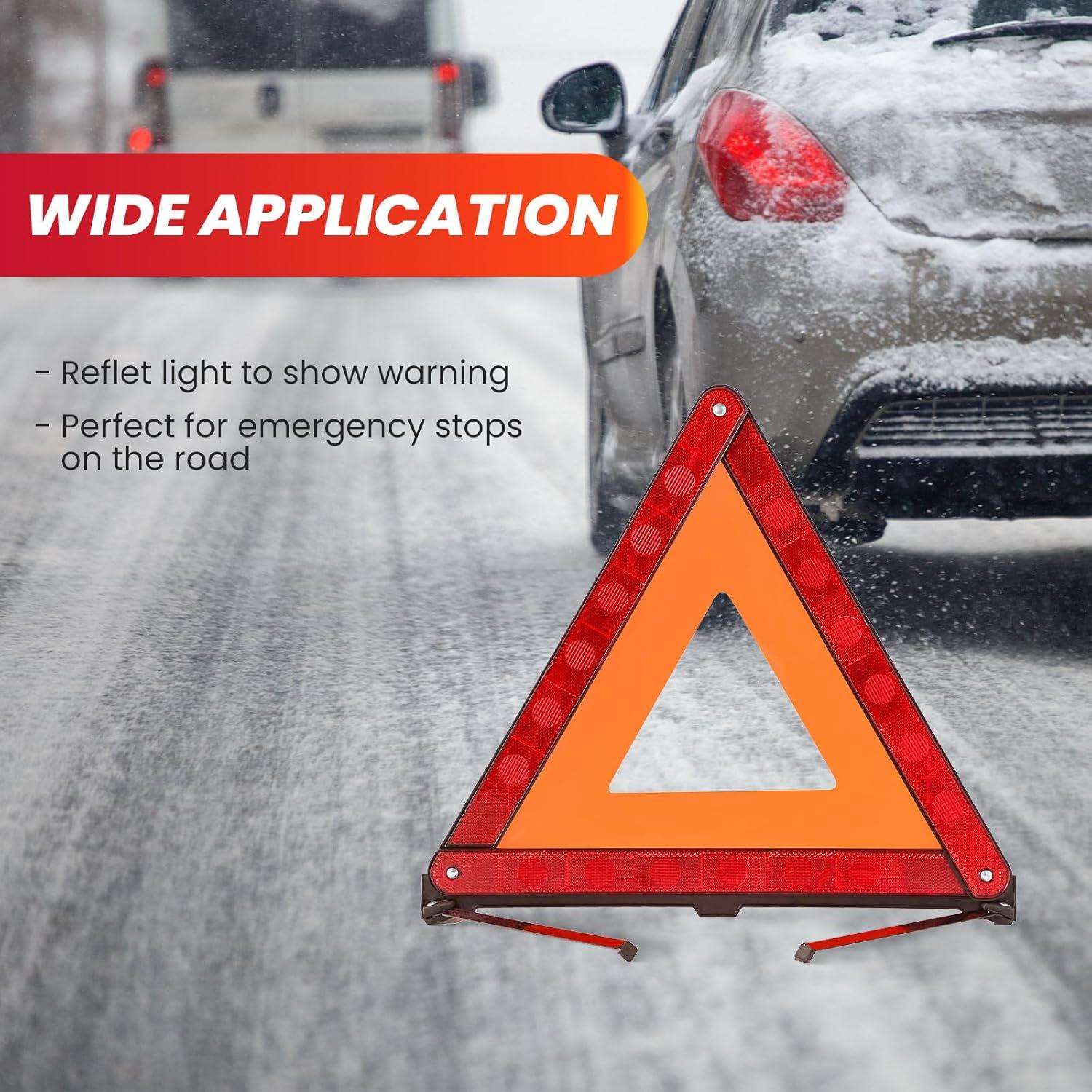 Triángulos de Advertencia de Emergencia DASBET - Paquete de 3