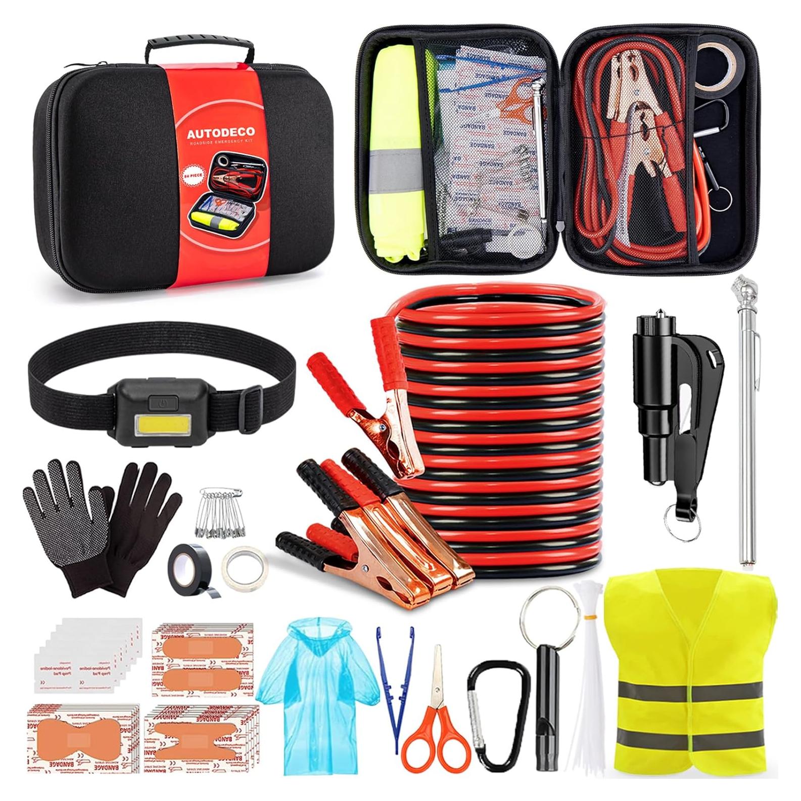 Kit de Emergencia en Carretera AUTODECO 14 Piezas Negro