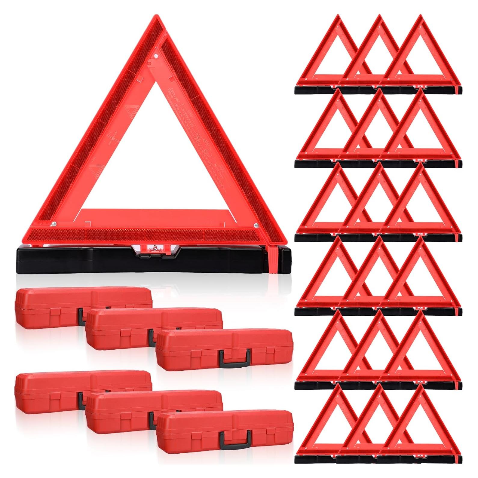 Triángulos de Advertencia Kanayu 24 Pcs Plegables Reflectantes