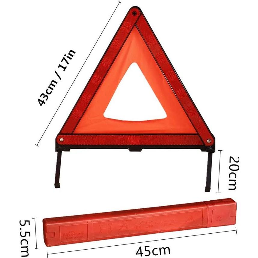 Triángulo de Advertencia Plegable AISIBO 43 cm Reflectante