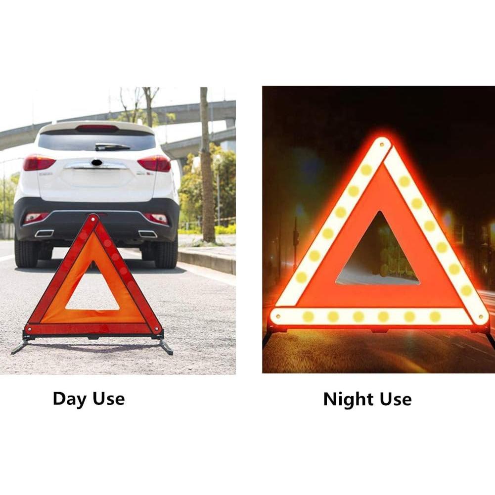 Triángulo de Advertencia Plegable AISIBO 43 cm Reflectante