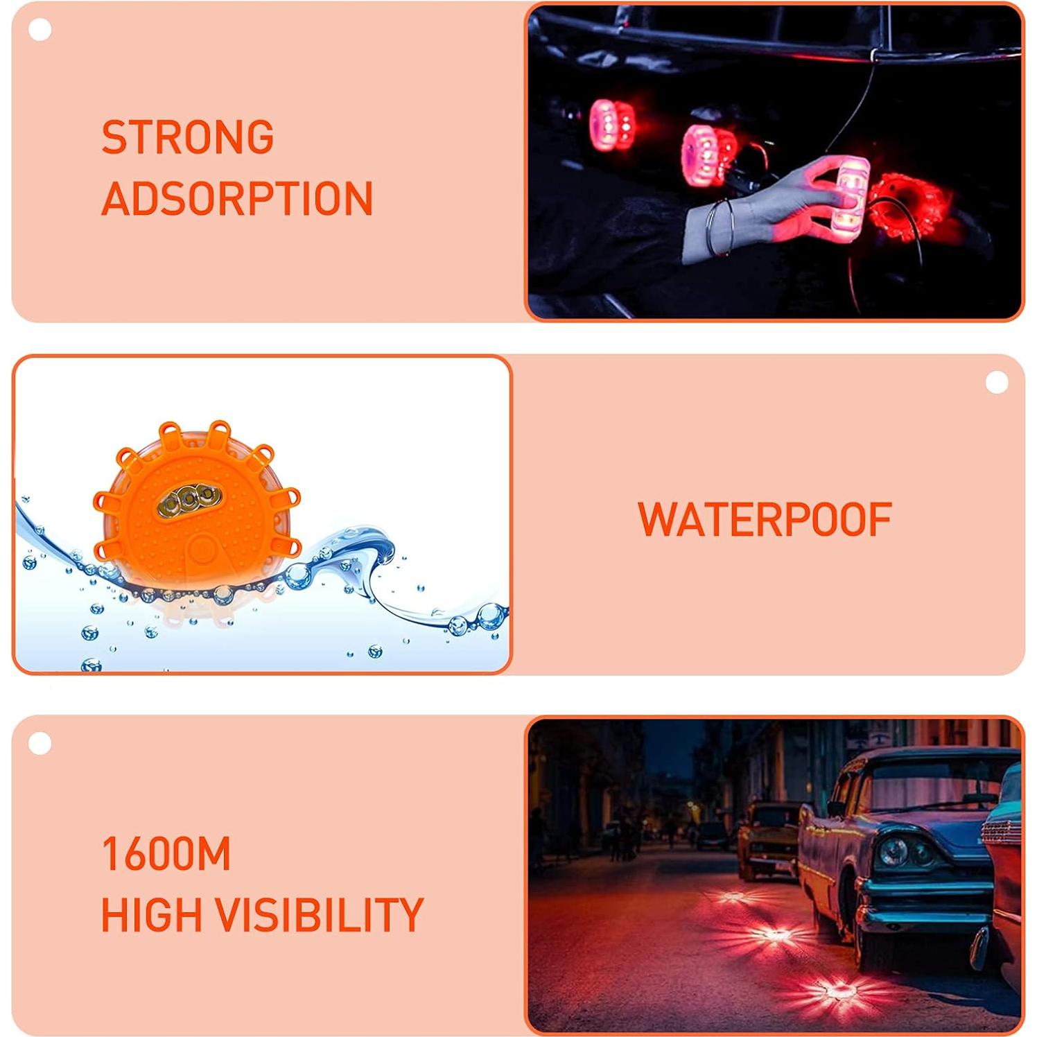 Flares LED de Emergencia Kitgo - Luz de Advertencia para Coche