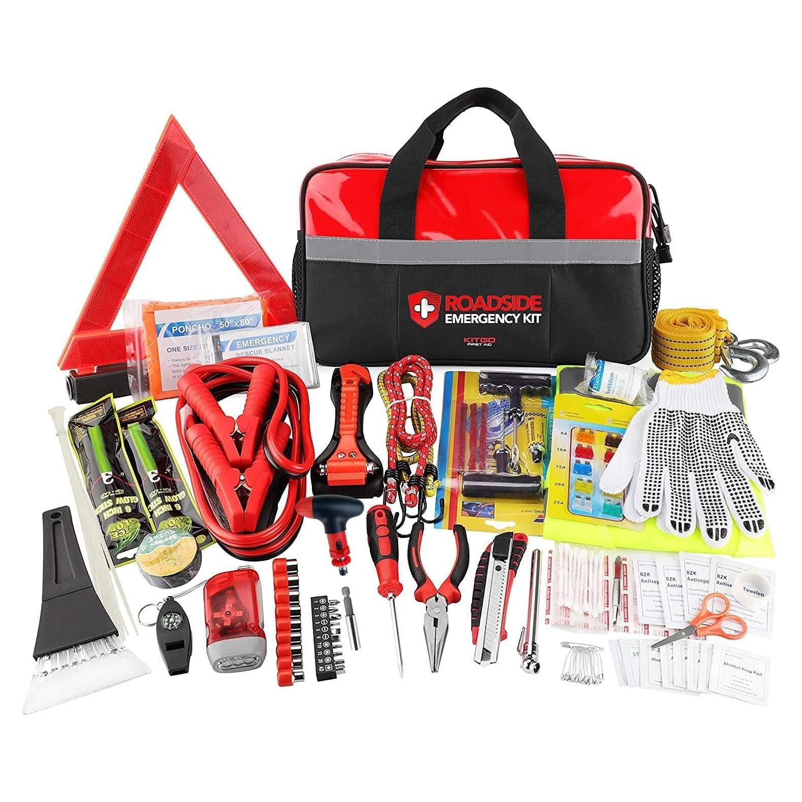 Kitgo Kit de Emergencia para Automóviles 137 Piezas Rojo