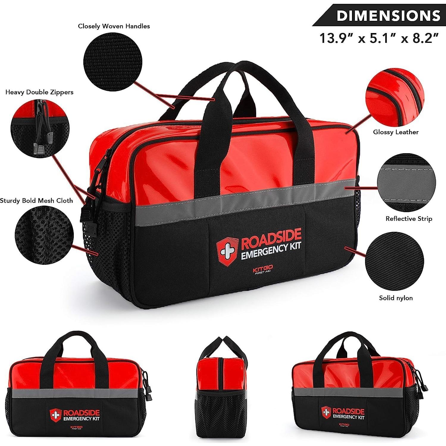 Kitgo Kit de Emergencia para Automóviles 137 Piezas Rojo