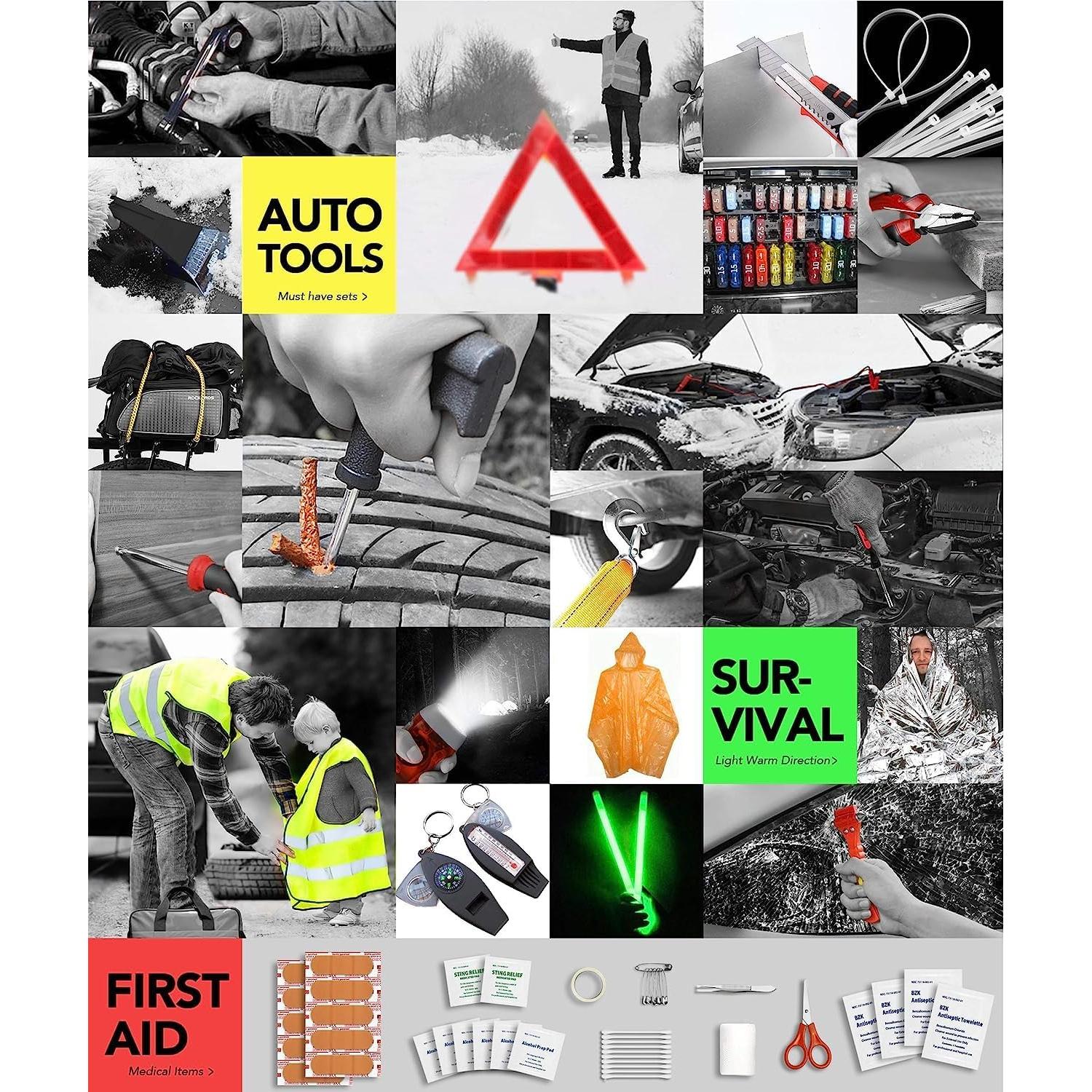 Kitgo Kit de Emergencia para Automóviles 137 Piezas Rojo