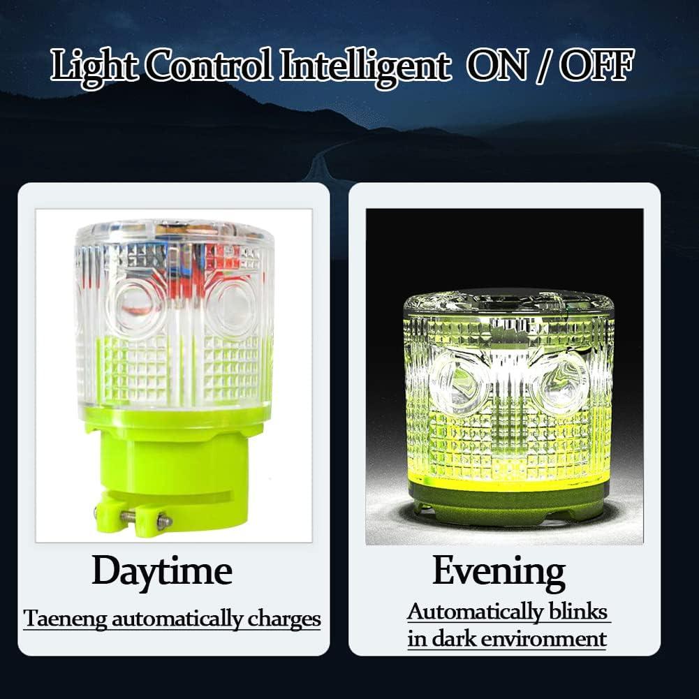 Luz de Advertencia Estroboscópica Solar LEDHOLYT IP65 Blanca