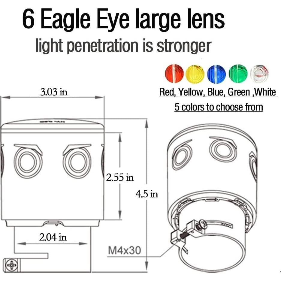 Luz de Advertencia Estroboscópica Solar LEDHOLYT IP65 Blanca