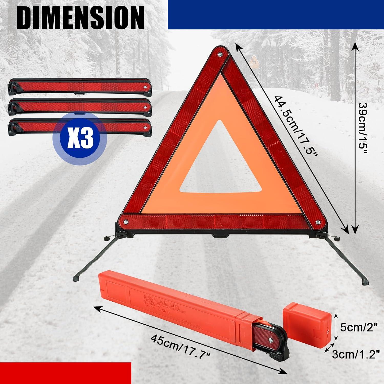 Kit de Triángulos de Advertencia NYXOVA - 3 Piezas Plegables