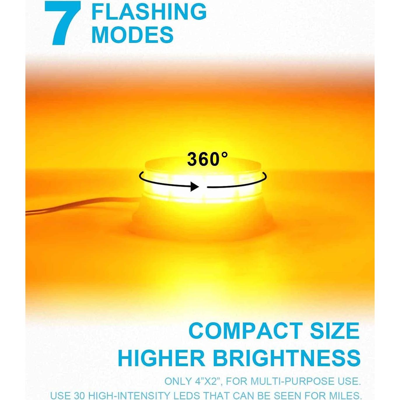 Luz Beacon Agrieyes 4.2" Ámbar LED 19W Impermeable