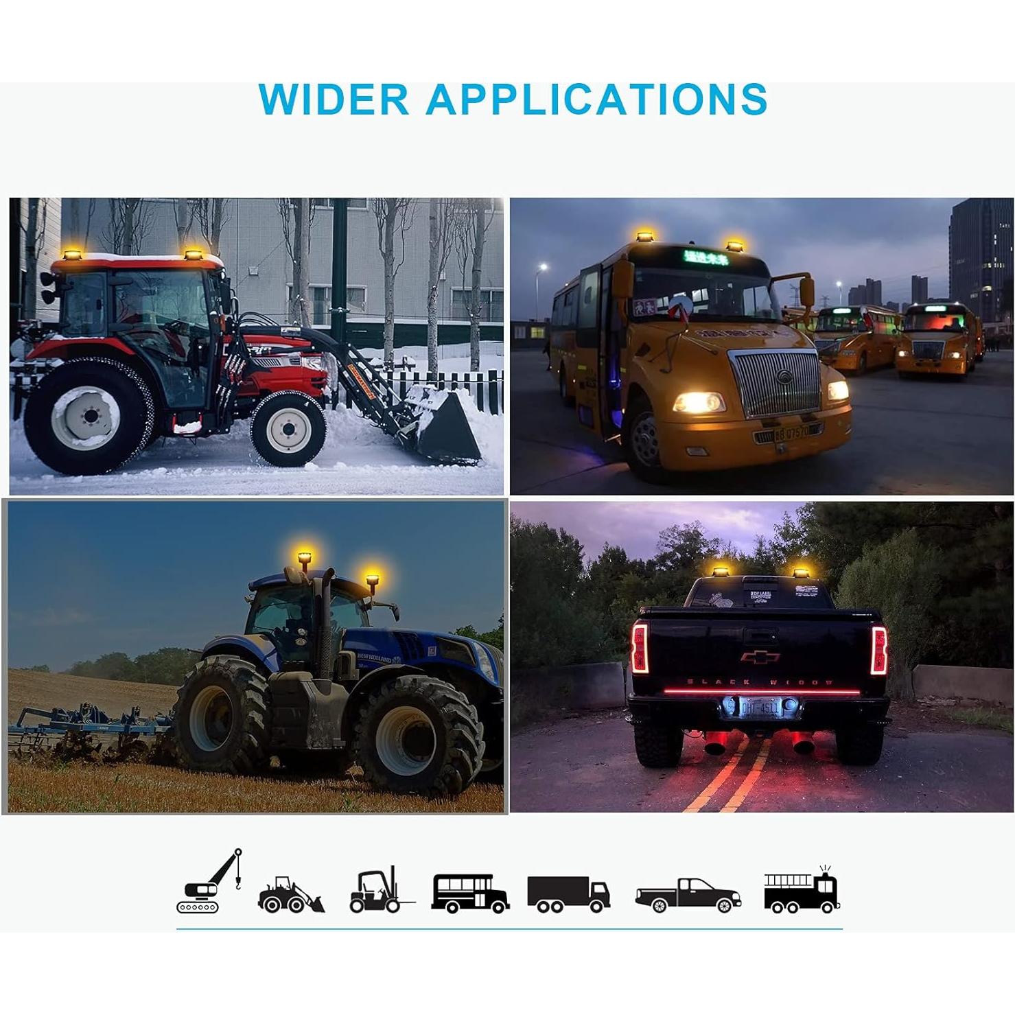 Luz Beacon Agrieyes 4.2" Ámbar LED 19W Impermeable