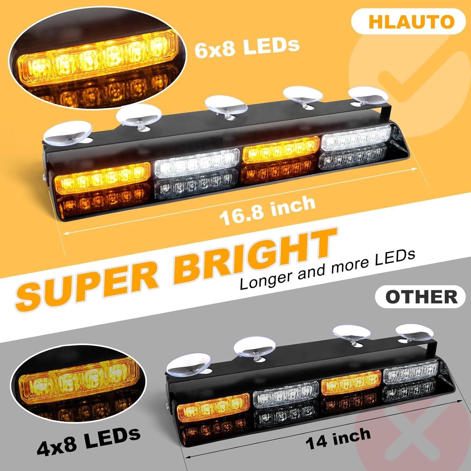Luces Estroboscópicas de Emergencia HLauto 604N 48 LED 42.7 cm