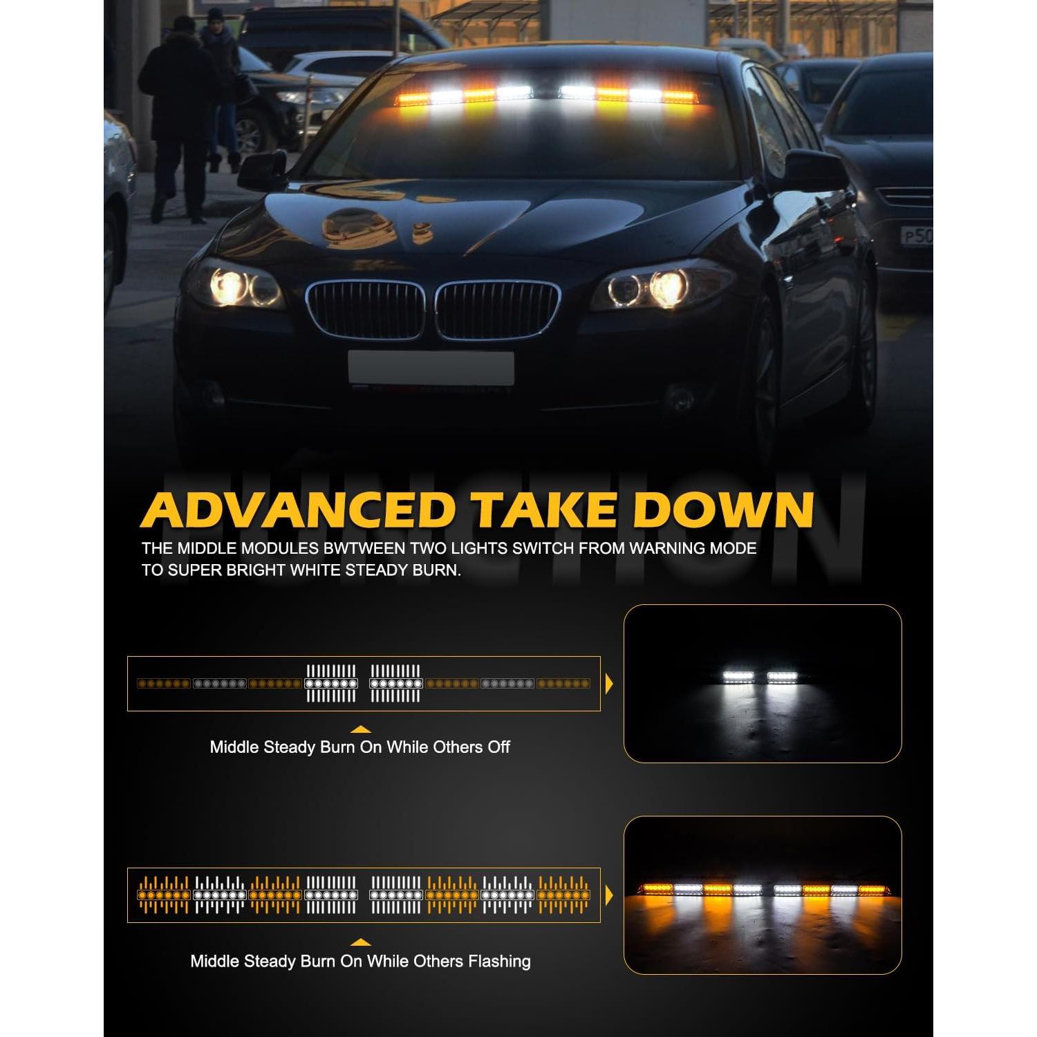 Luces Estroboscópicas de Emergencia HLauto 604N 48 LED 42.7 cm