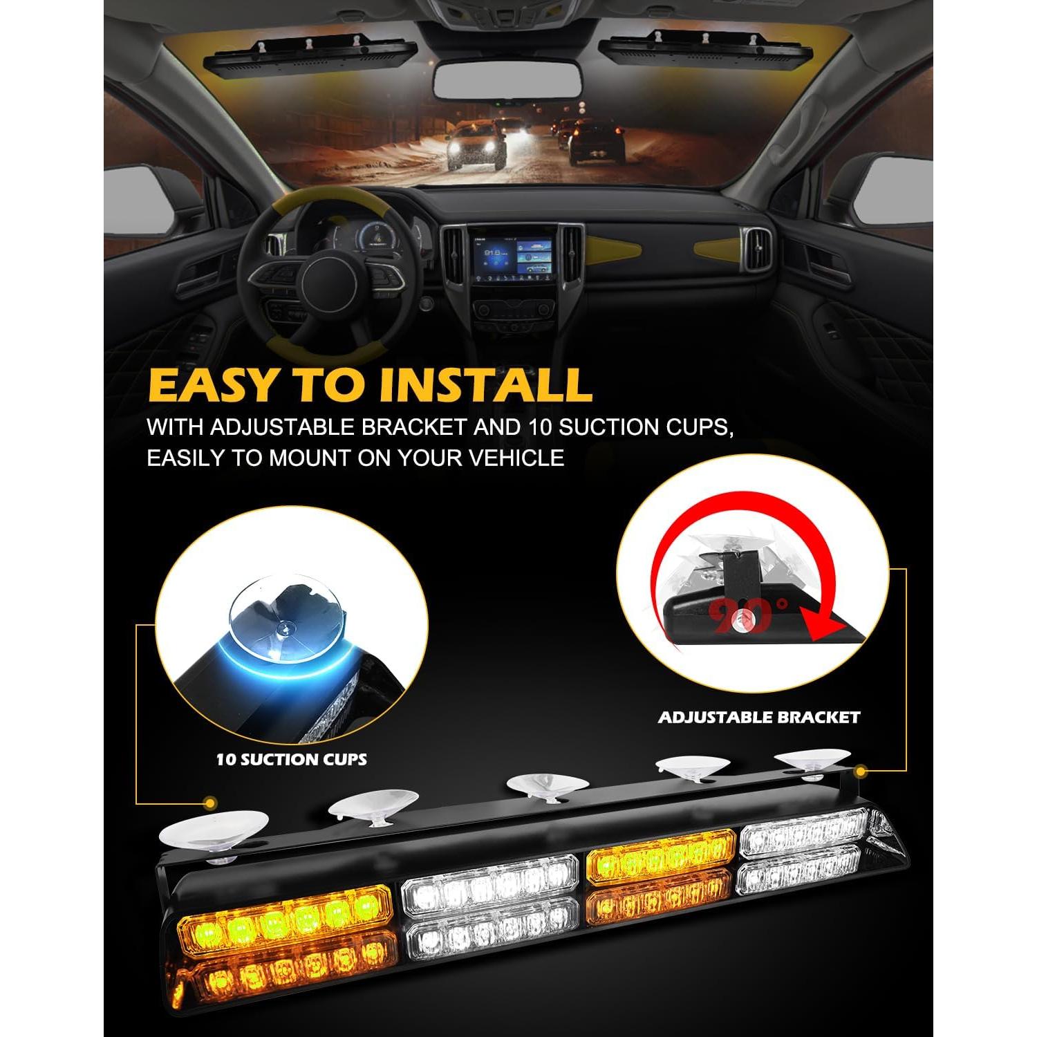 Luces Estroboscópicas de Emergencia HLauto 604N 48 LED 42.7 cm